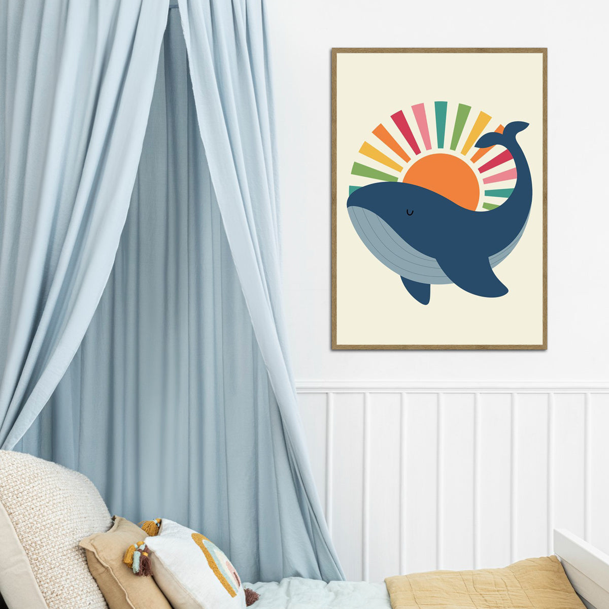 Ocean Whale Kids Metal Wall Art