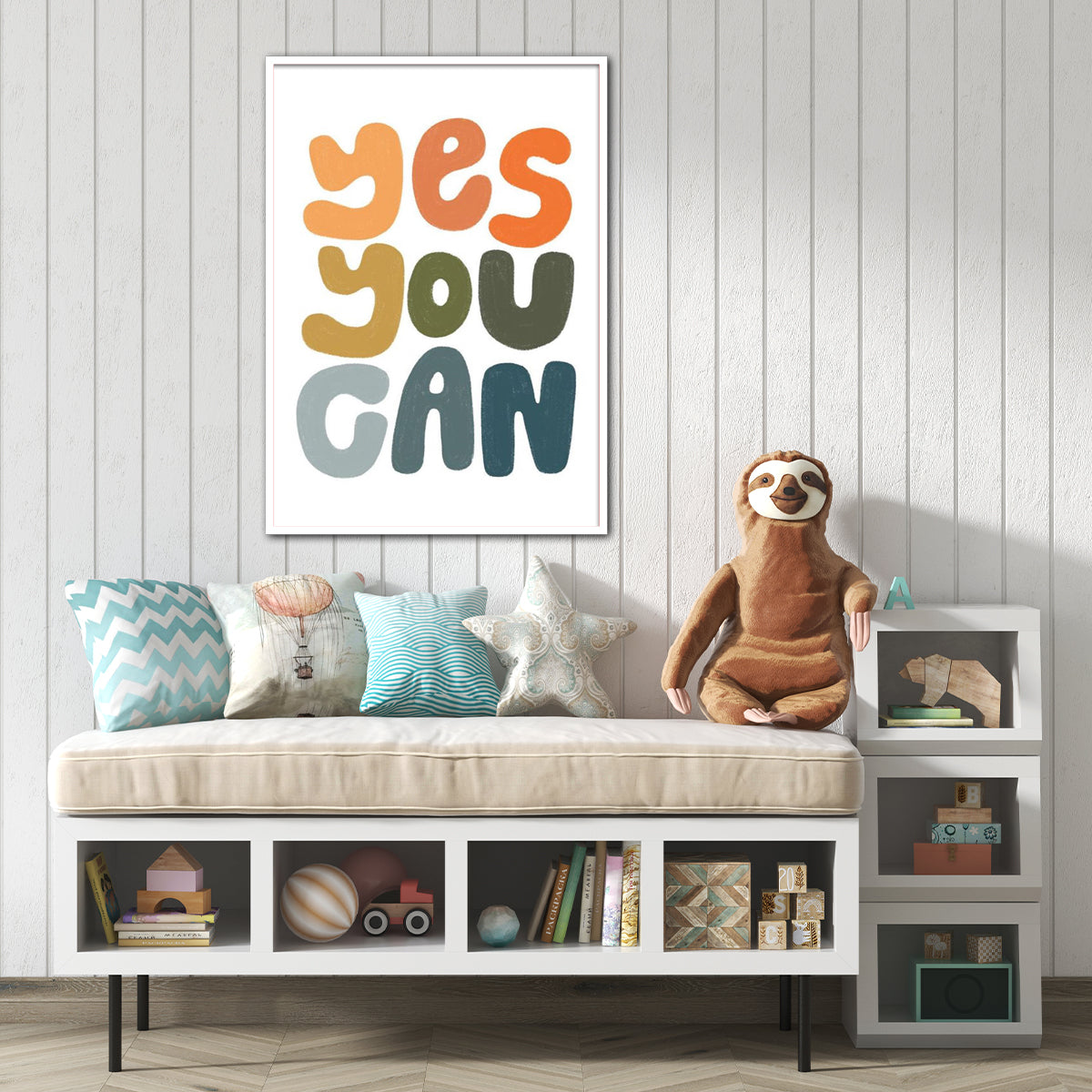 Yes You Can Kids Wall Art – Motivational HD Metal Print