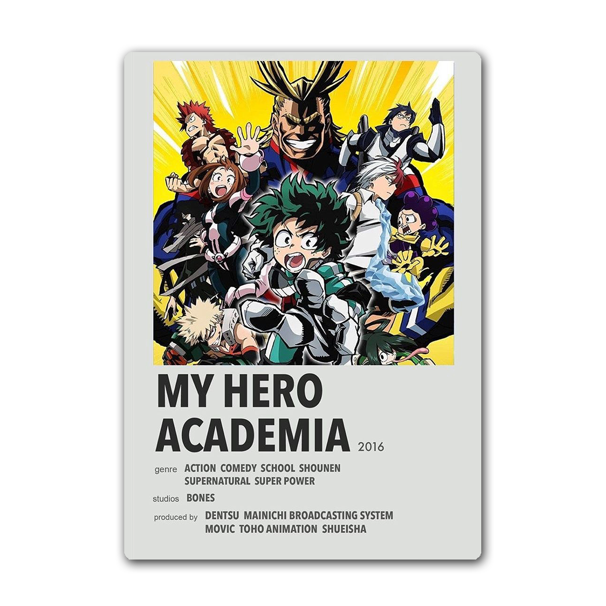 “Plus Ultra” My Hero Academia Metal Wall Art