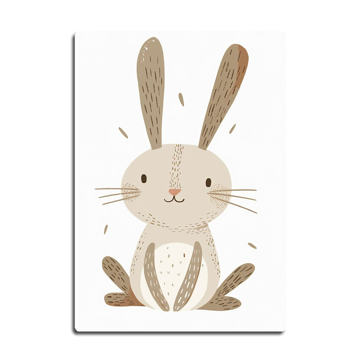 Sweet Bunny Kids Metal Wall Art