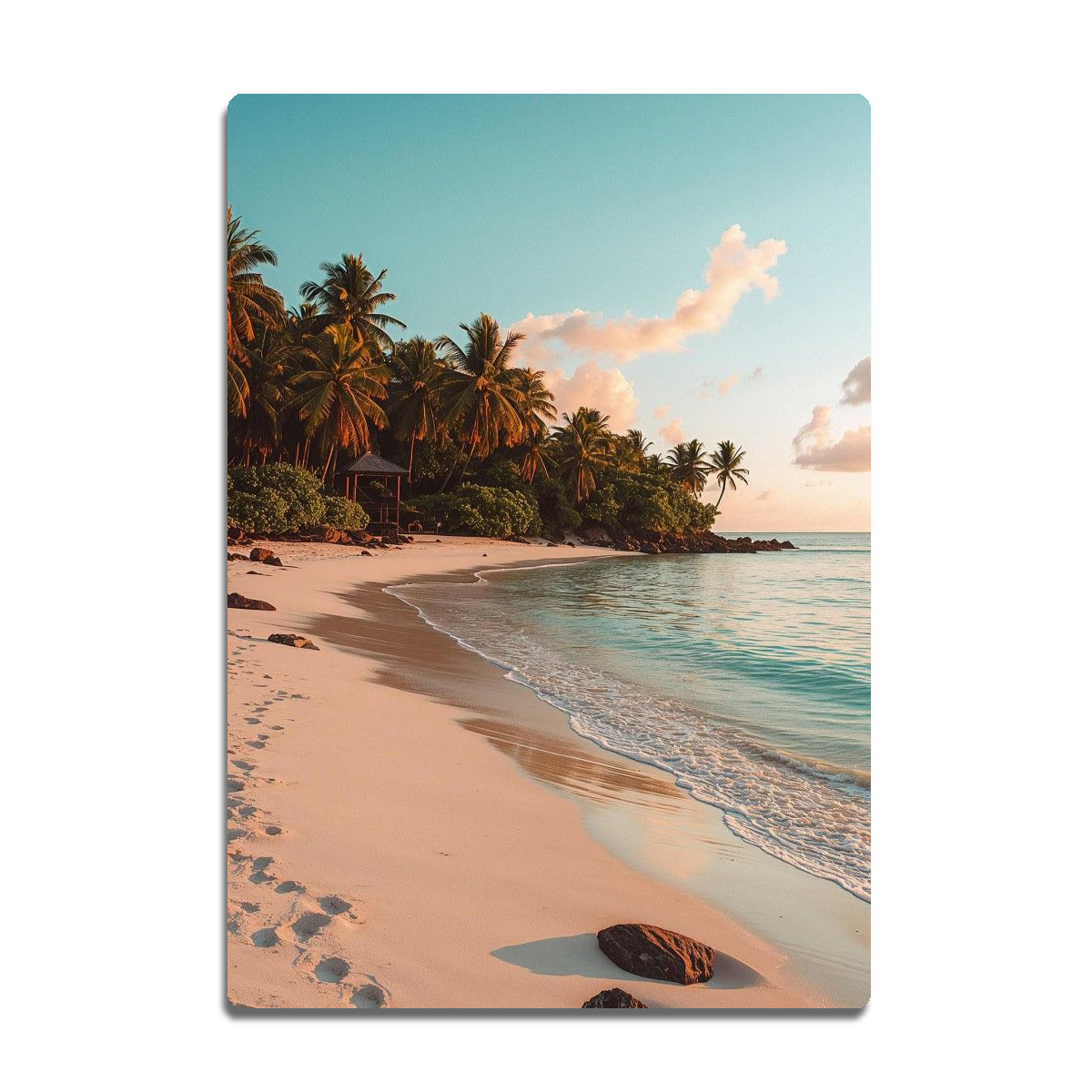 Tropical Serenity Beach Metal Wall Art