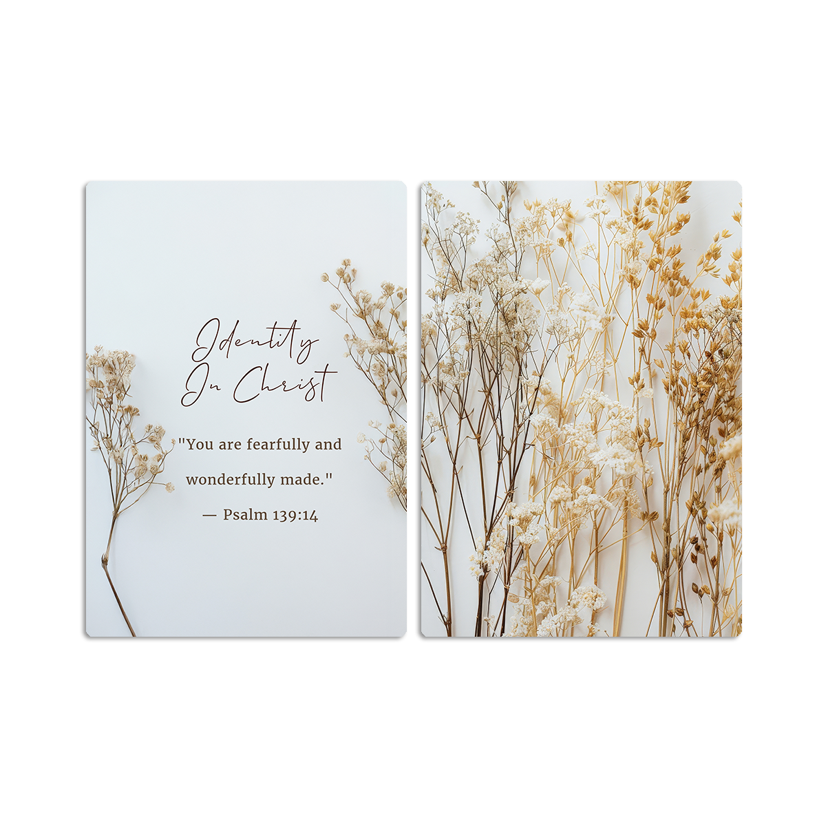 Identity in Christ – Psalm 139:14- 2 Panel Metal Wall Art
