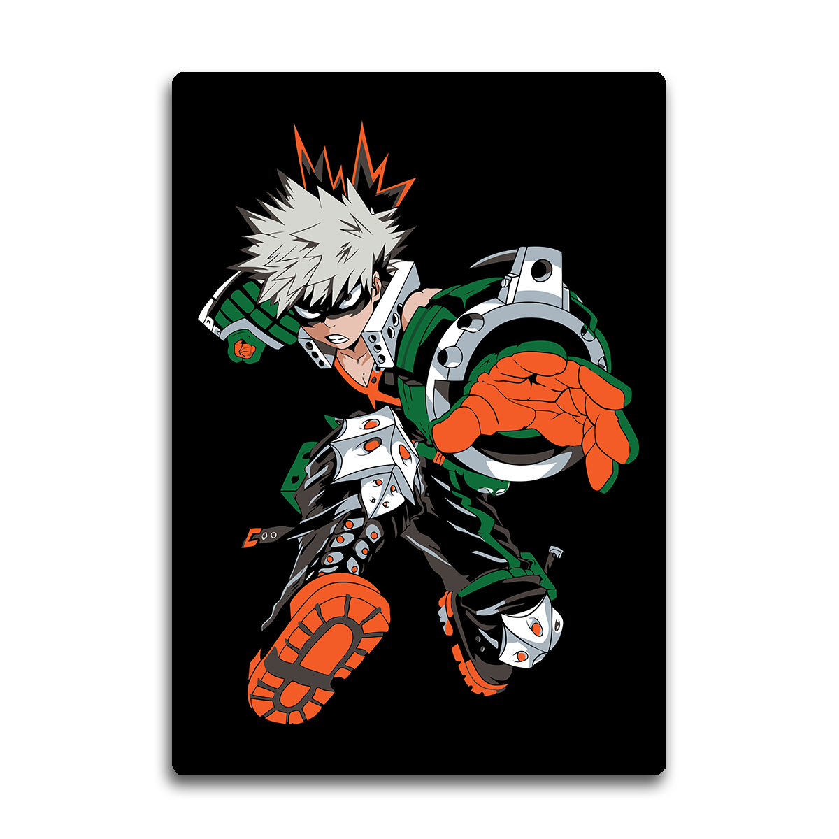 Bakugo Explosion Mode Metal Wall Art
