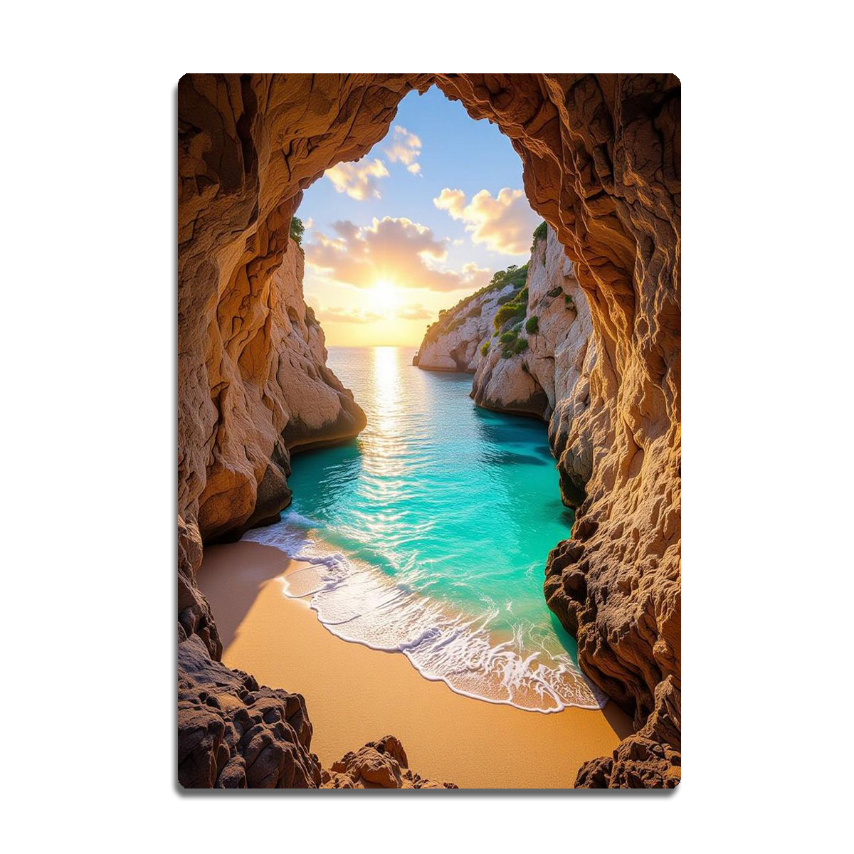 Hidden Paradise Beach Metal Wall Art – HD Metal Print
