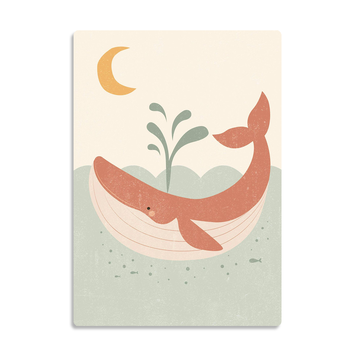 Dreamy Whale Kids Metal Wall Art