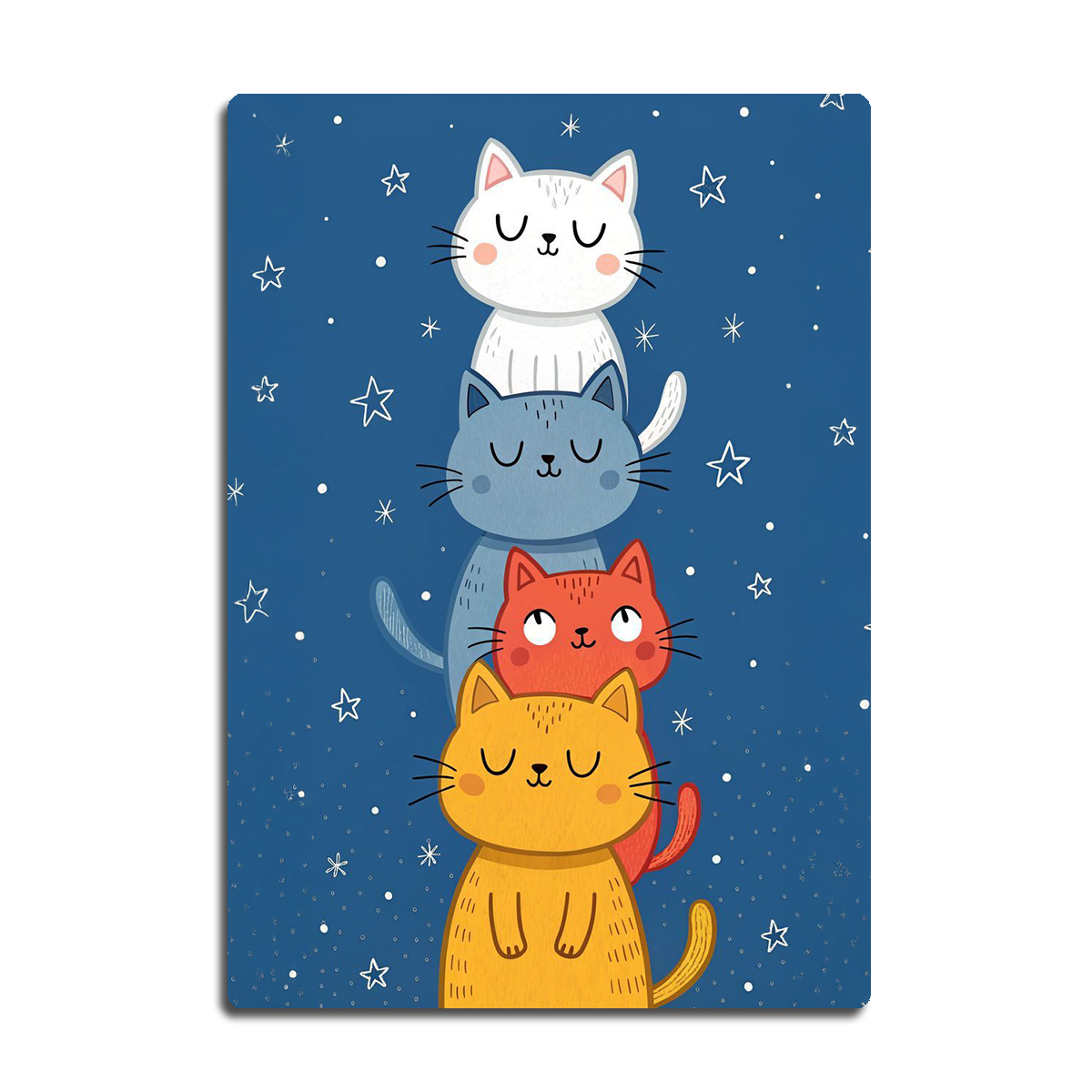 Stacked Cats Nursery Metal Wall Art