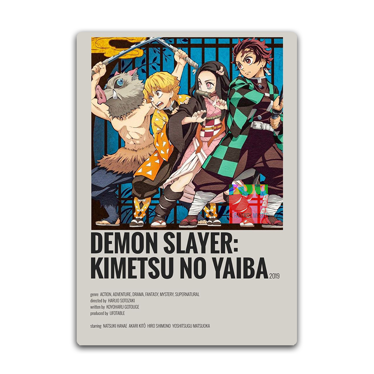 Kimetsu No Yaiba Metal Wall Art