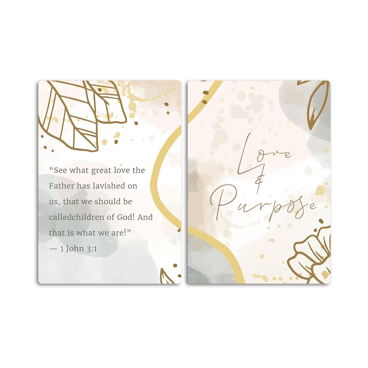 Love & Purpose – 1 John 3:1 Christian Quote - 2 Panel Metal Wall Art