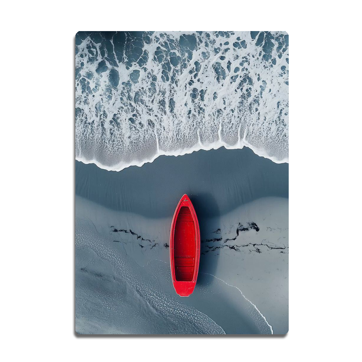 Solitude at Sea Beach Metal Wall Art