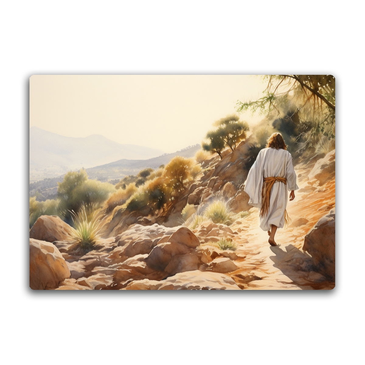 Walk of Faith – Jesus HD Metal Christian Wall Art