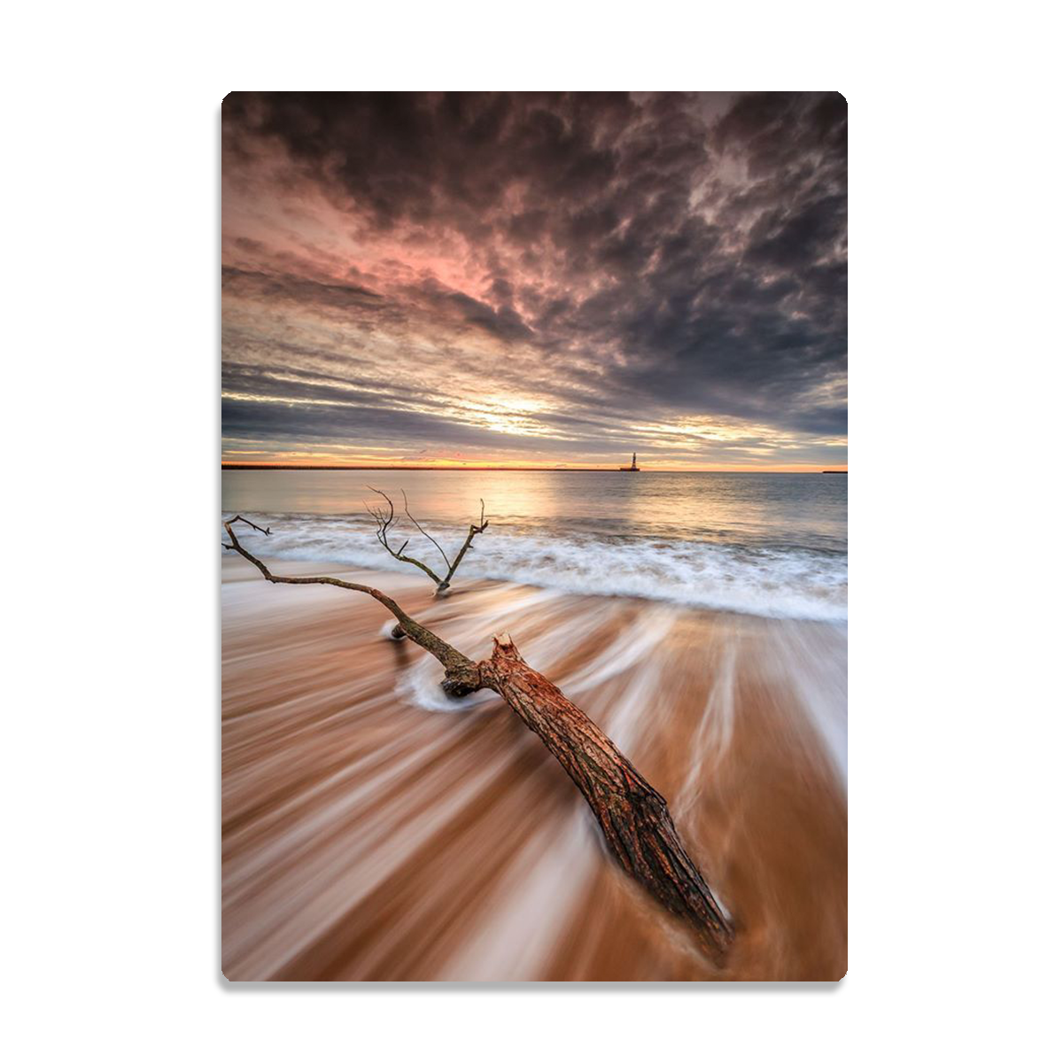 Driftwood Serenity Beach Metal Wall Art