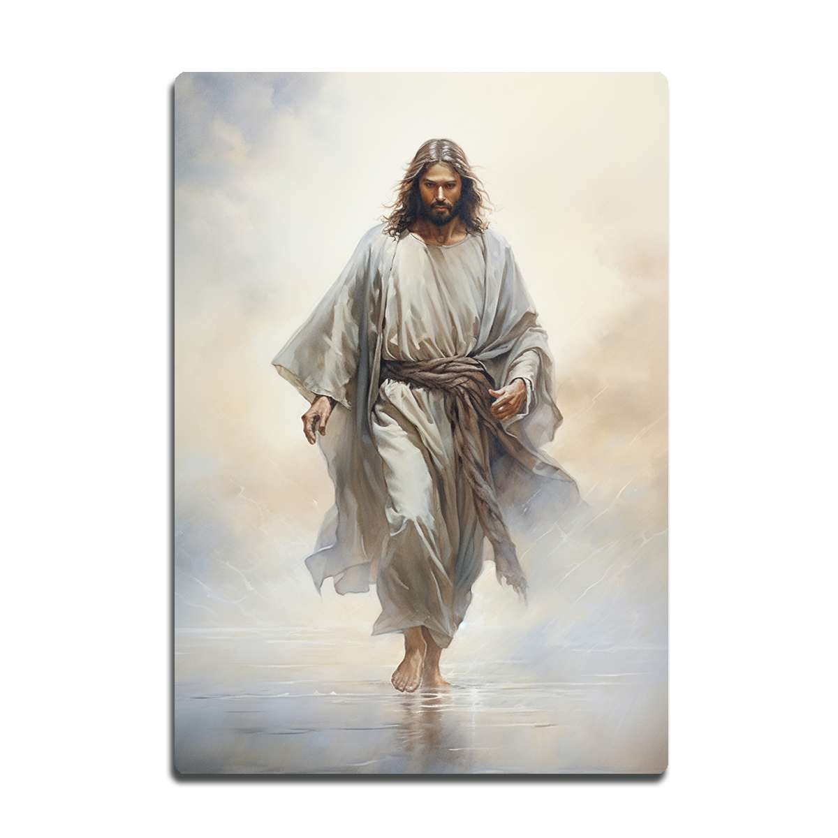 Jesus Walking on Water – Divine Strength HD Metal Wall Art