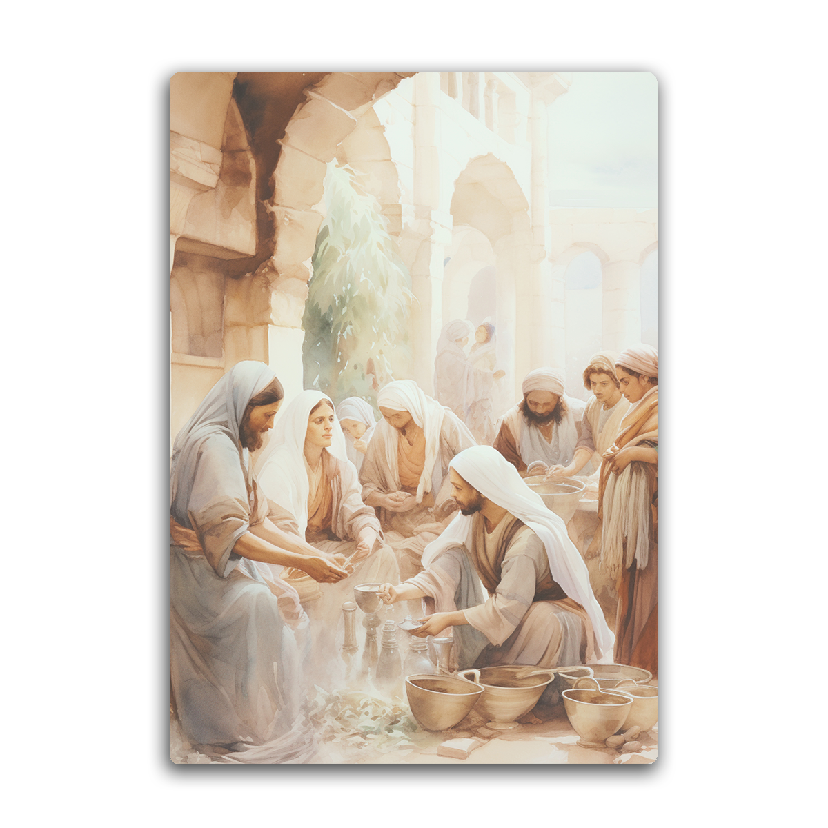 The Washing of Feet – Humility and Grace HD Metal Wall Art