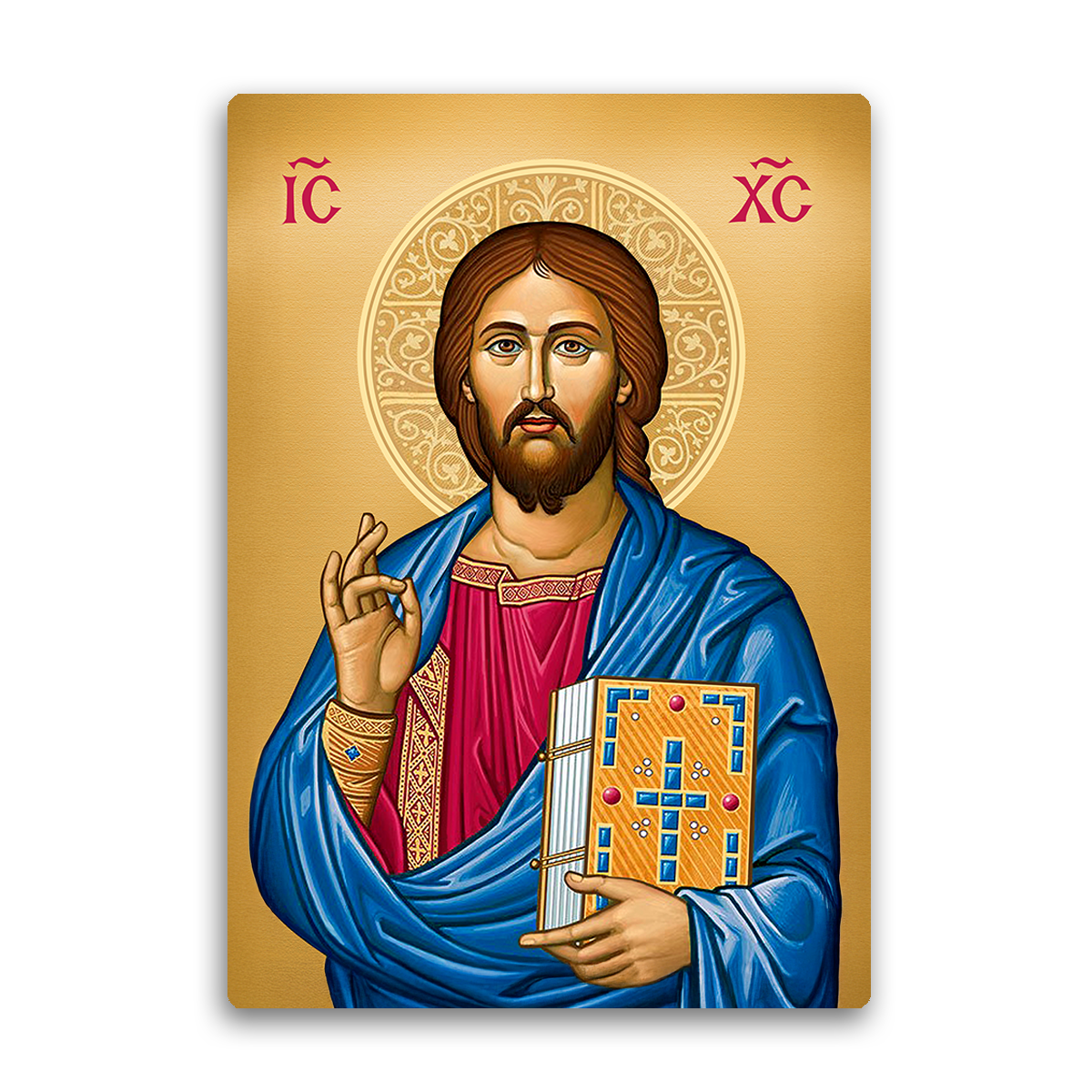 Christ Pantocrator – Orthodox Icon HD Metal Religious Wall Art