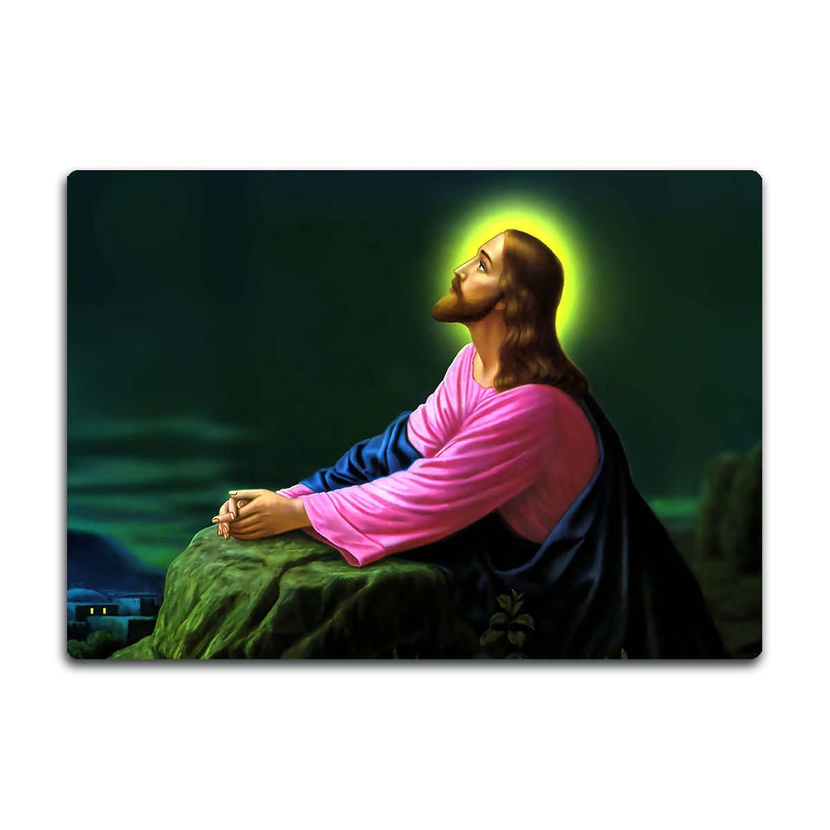 Divine Reflection – Praying Jesus HD Metal Wall Art