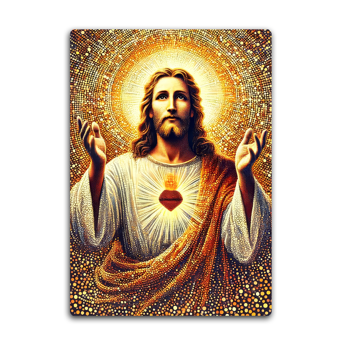 The Glorious Light of Jesus – Sacred Heart Metal Wall Art