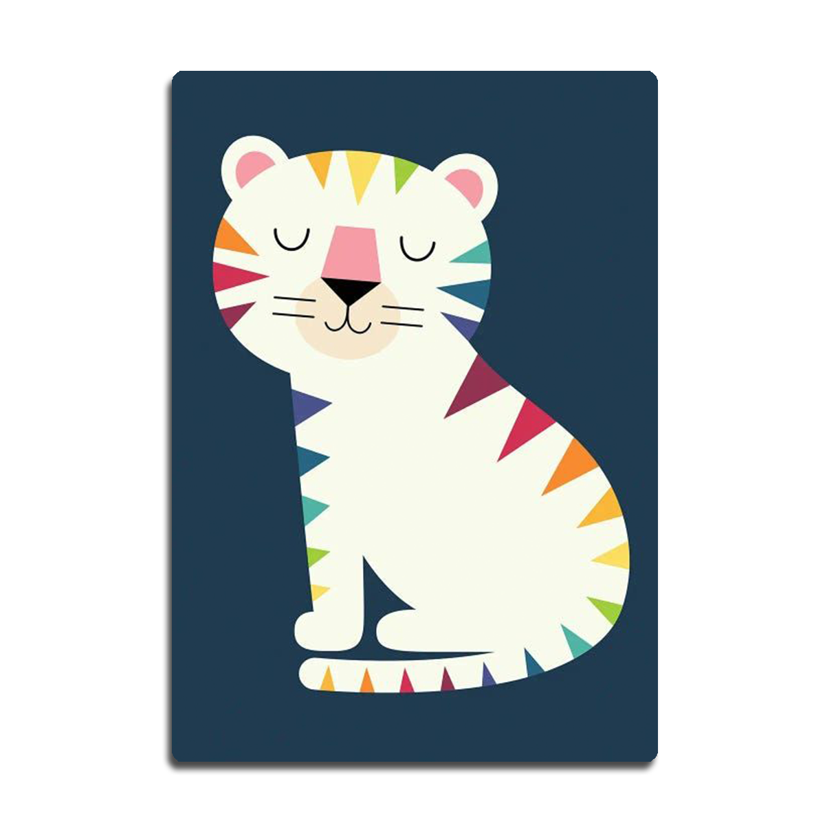 Rainbow Tiger Kids Metal Wall Art