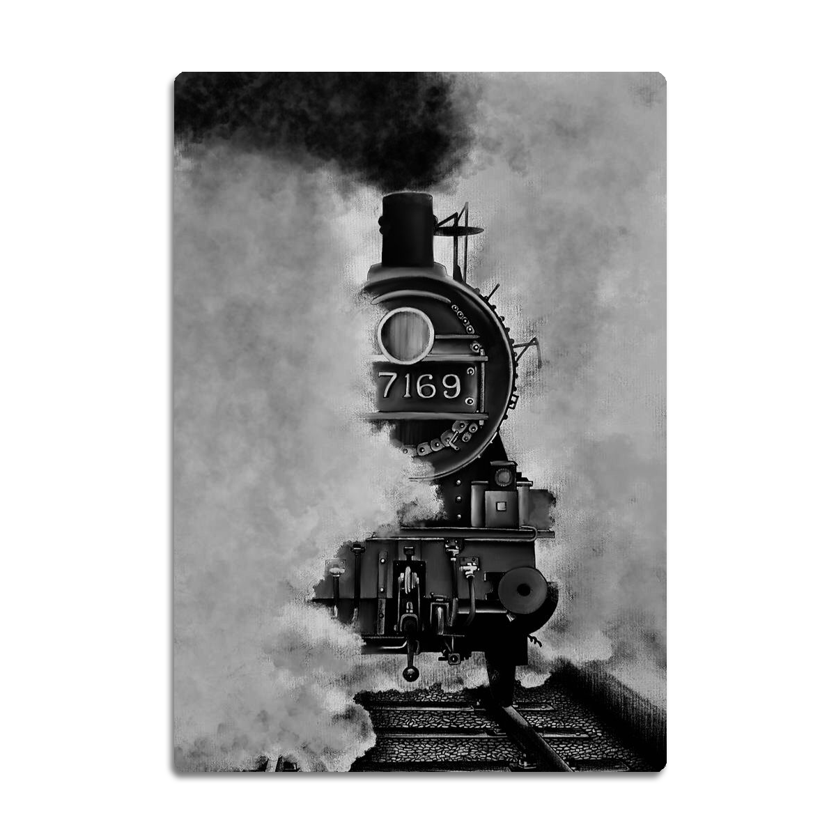 “The Journey Begins” – Steam Train Metal Wall Art
