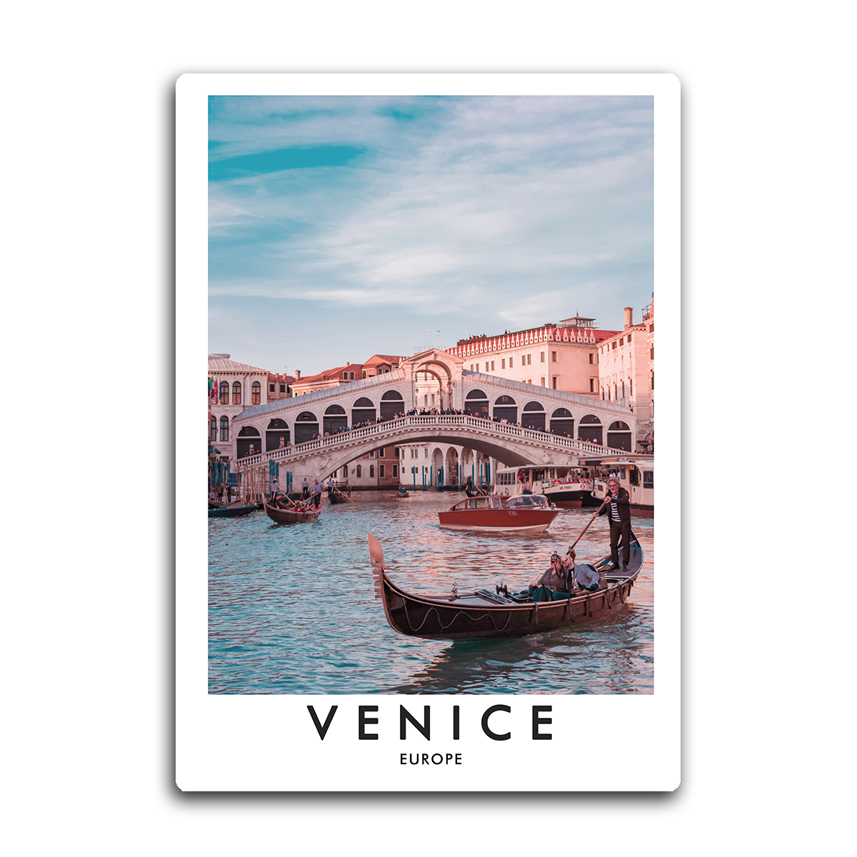 Romantic Venice Canal Metal Wall Art