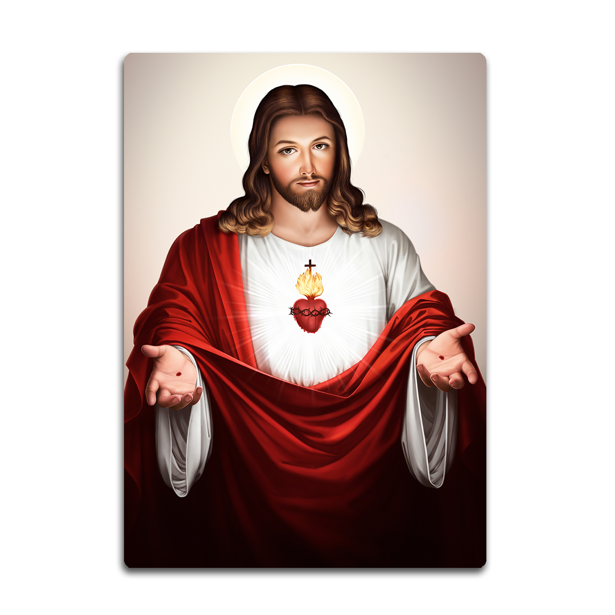 The Sacred Heart – Jesus of Compassion HD Metal Wall Art