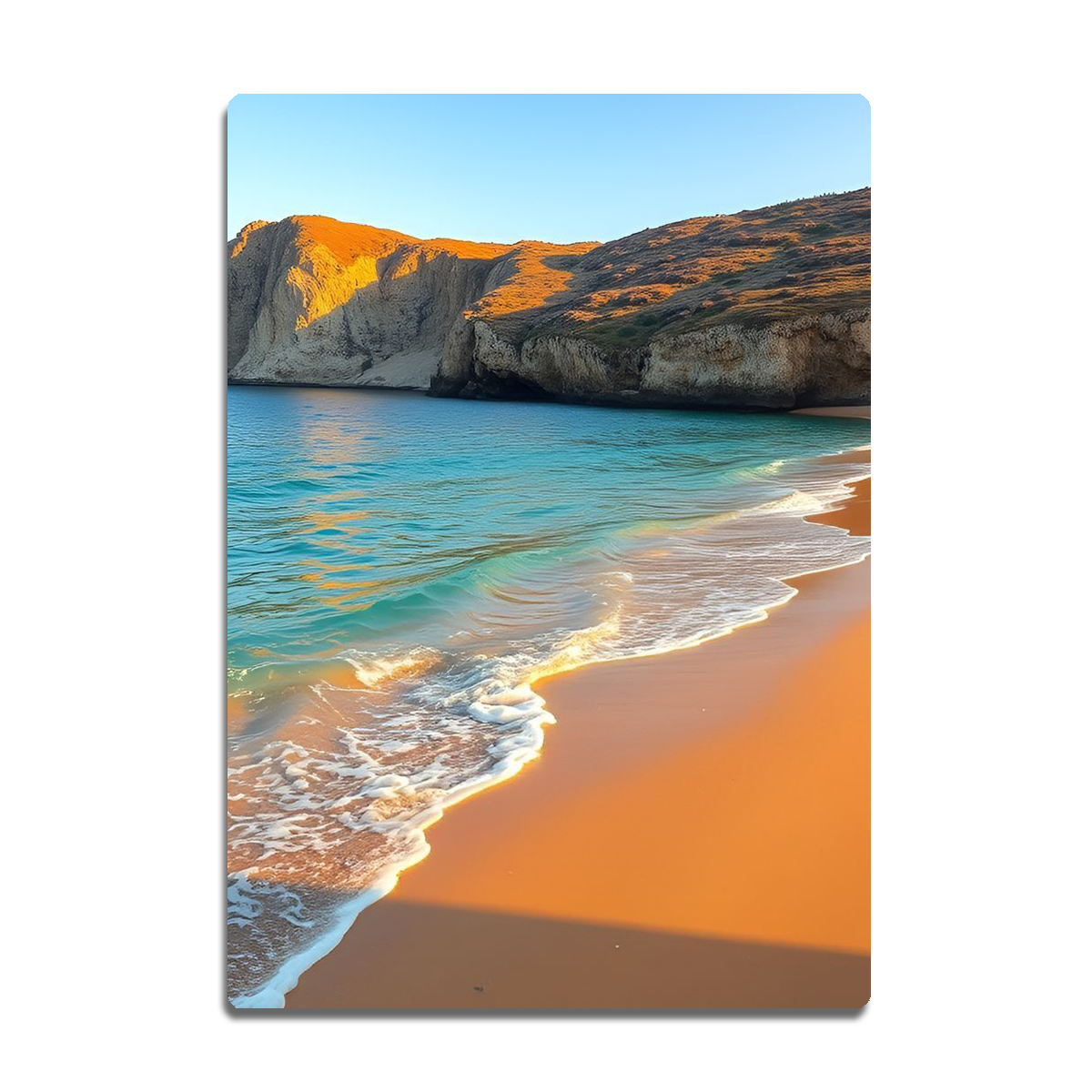 Golden Sands Beach Metal Wall Art