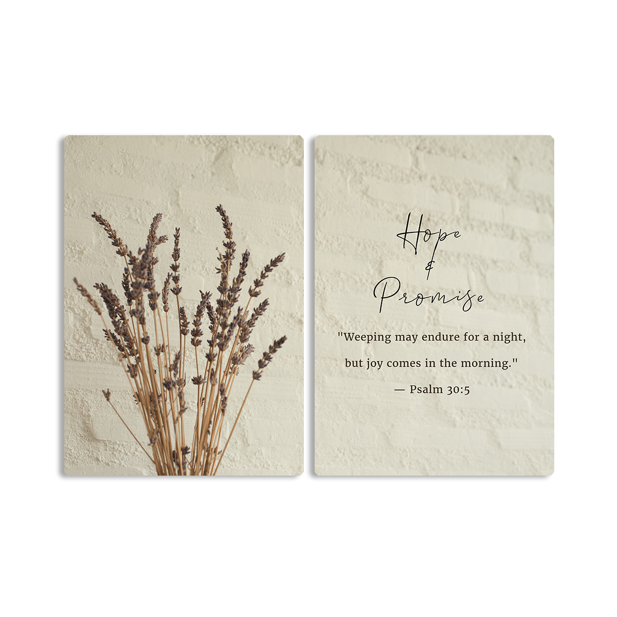 Hope & Promise Psalm 30:5 - 2 Panel Metal Wall Art