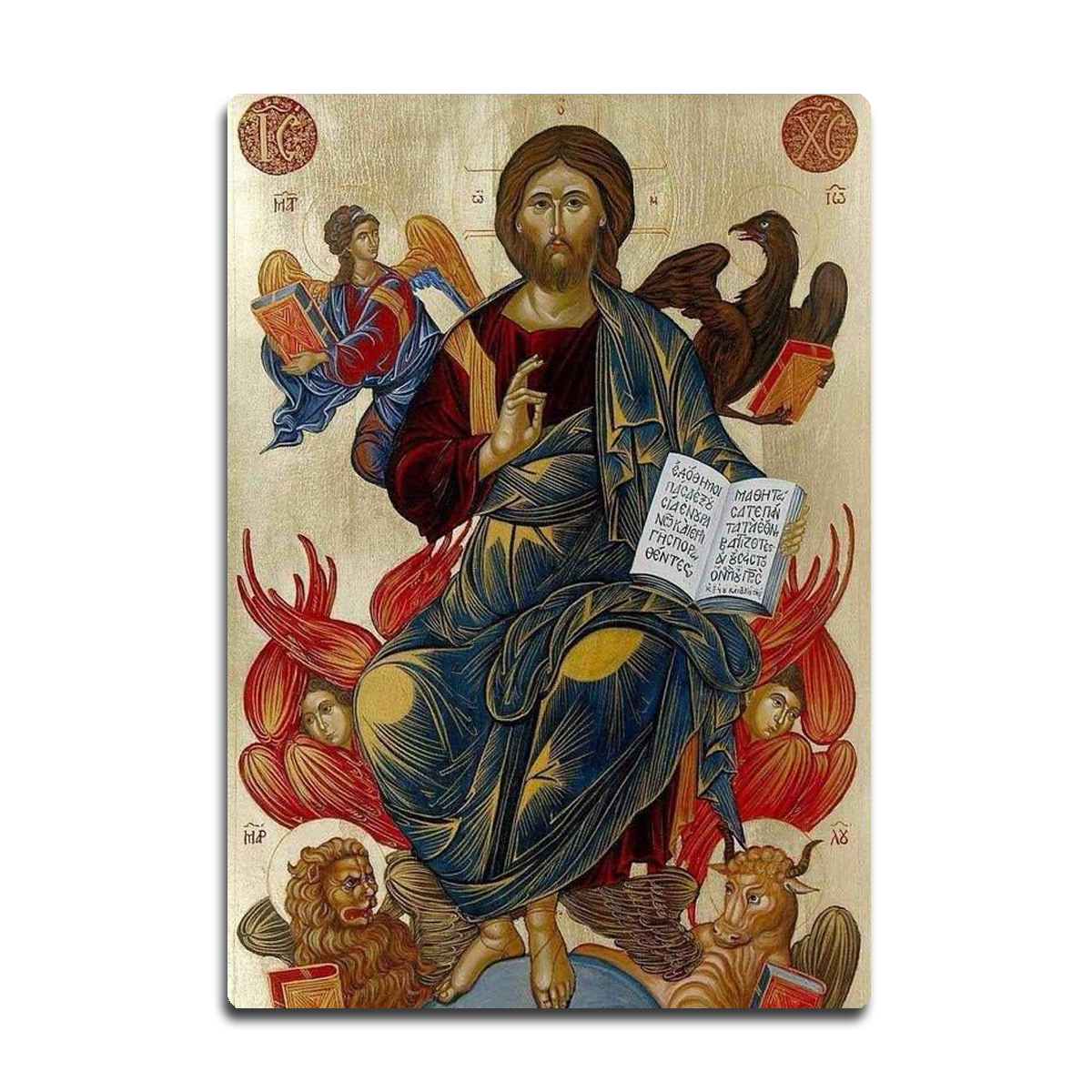 Christ the Almighty – Byzantine Icon HD Metal Wall Art