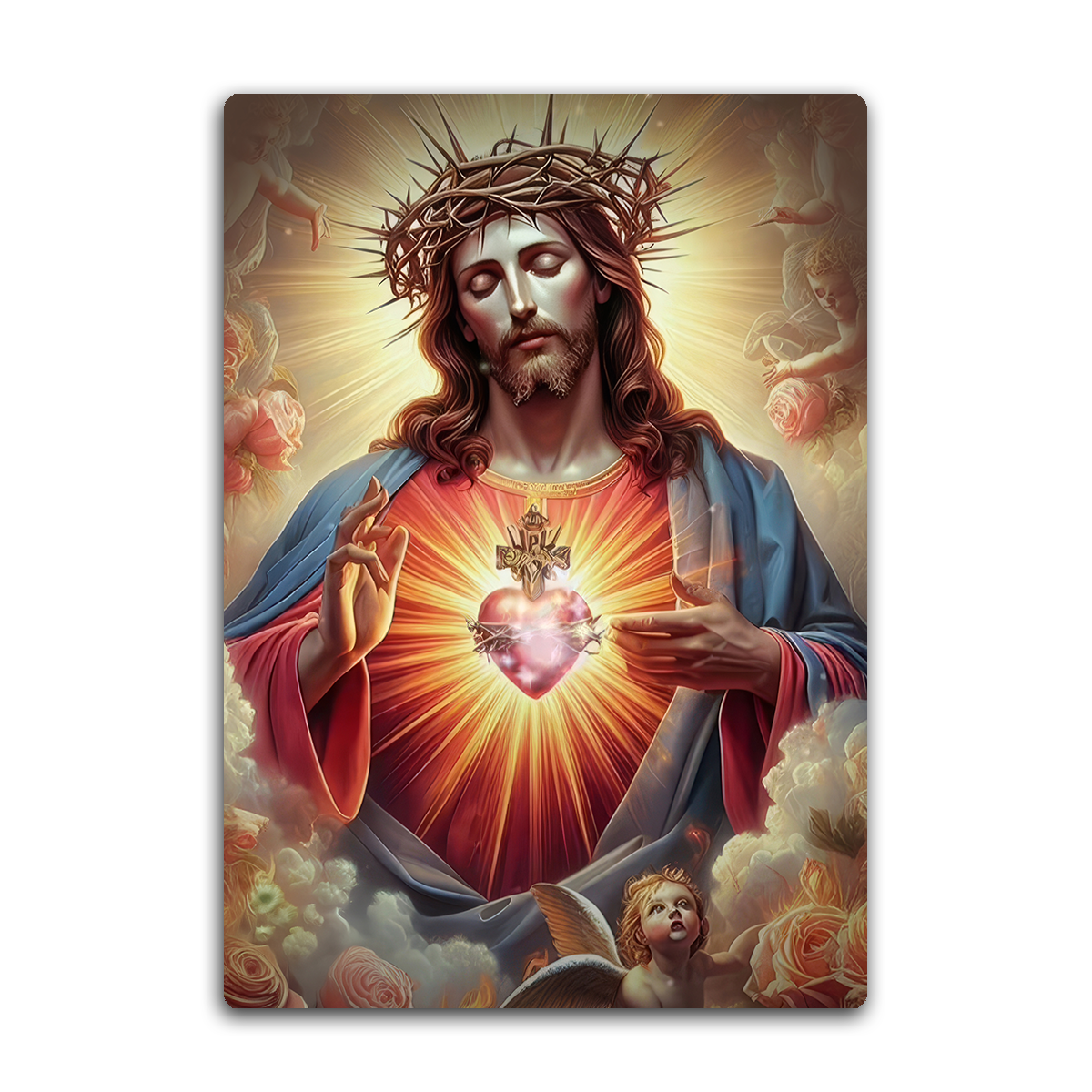 Sacred Heart Devotion – Jesus Metal Wall Art