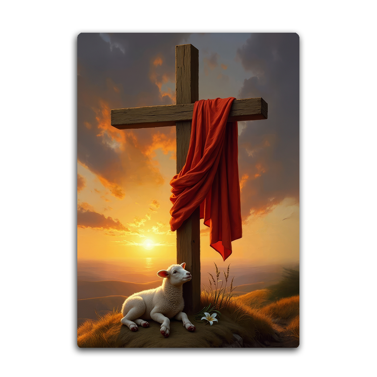 “Symbol of Sacrifice” – Inspirational Christian Metal Wall Art
