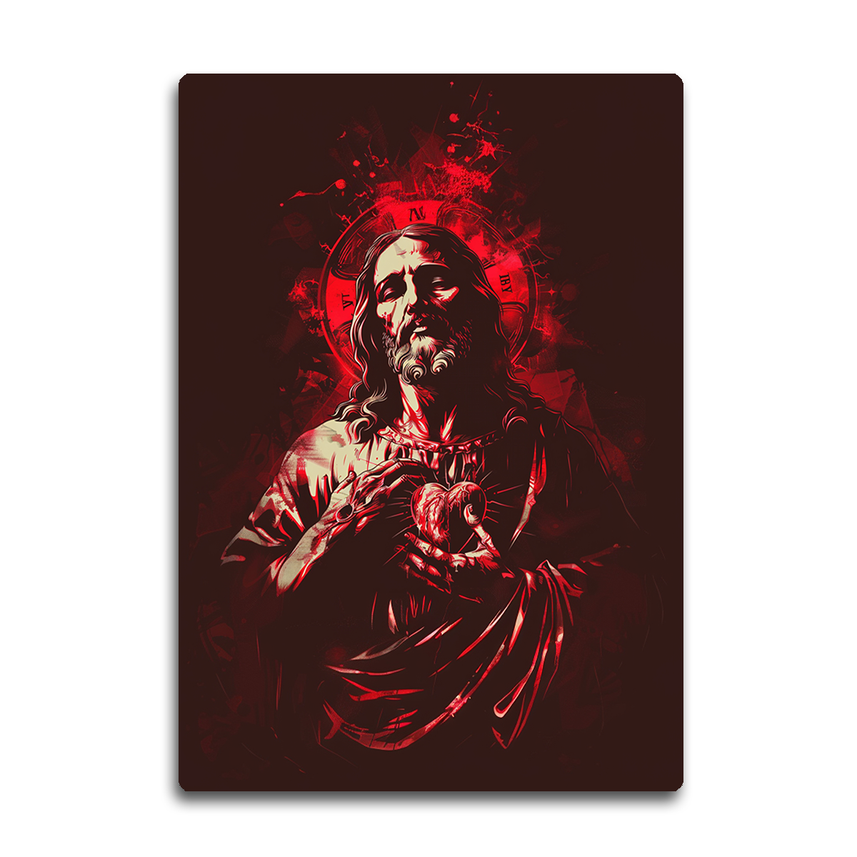 Sacred Heart of Jesus – Modern Faith Metal Wall Art