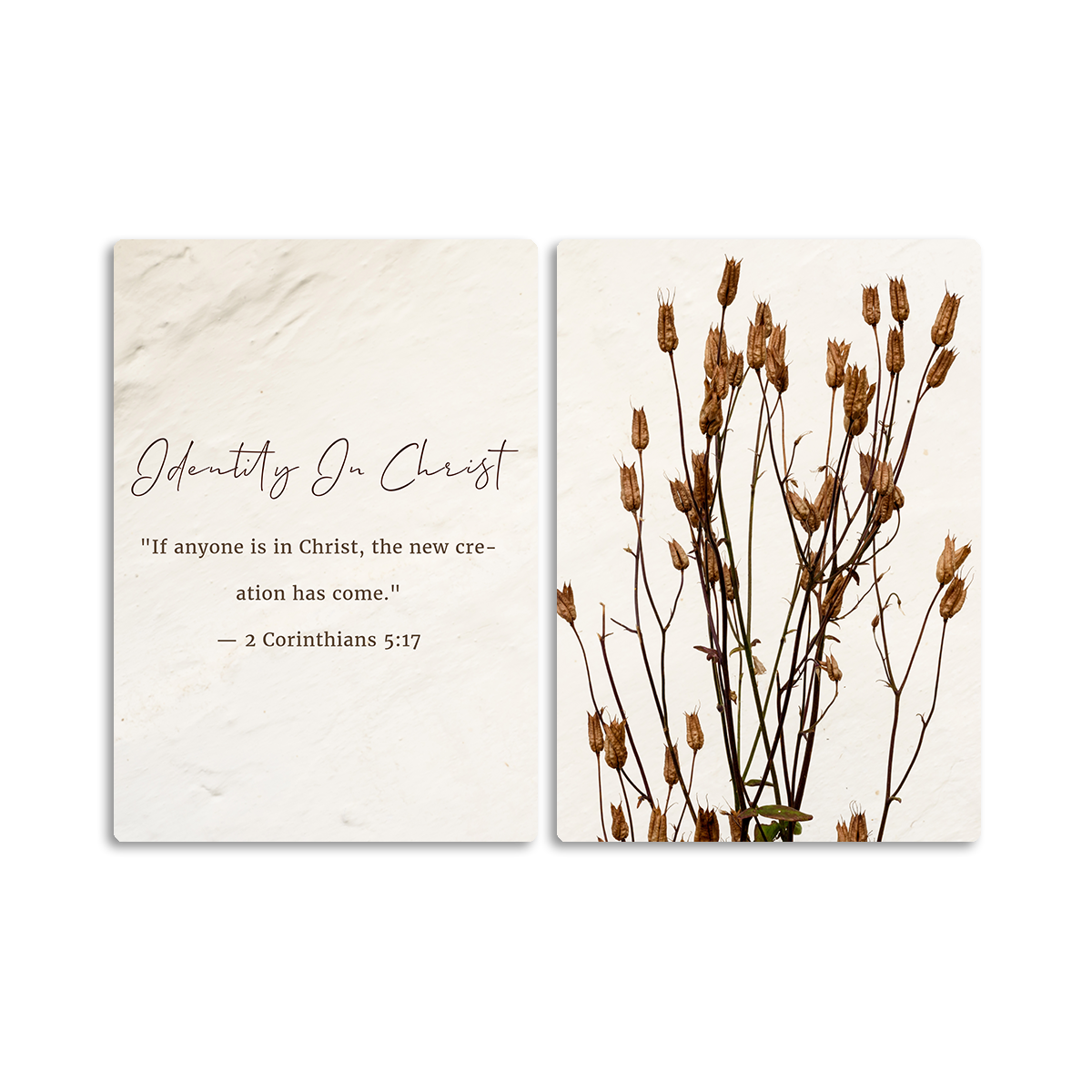 Christian Quote – Identity in Christ - 2 Panel Metal Wall Art