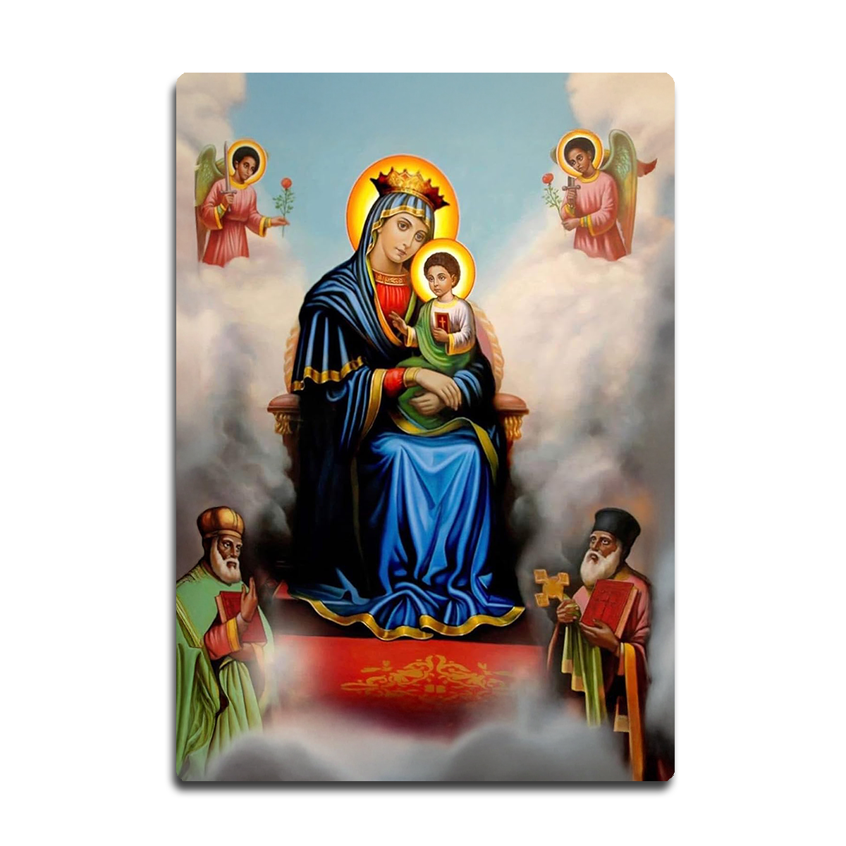 Queen of Heaven – Mother Mary and Child Jesus HD Metal Wall Art