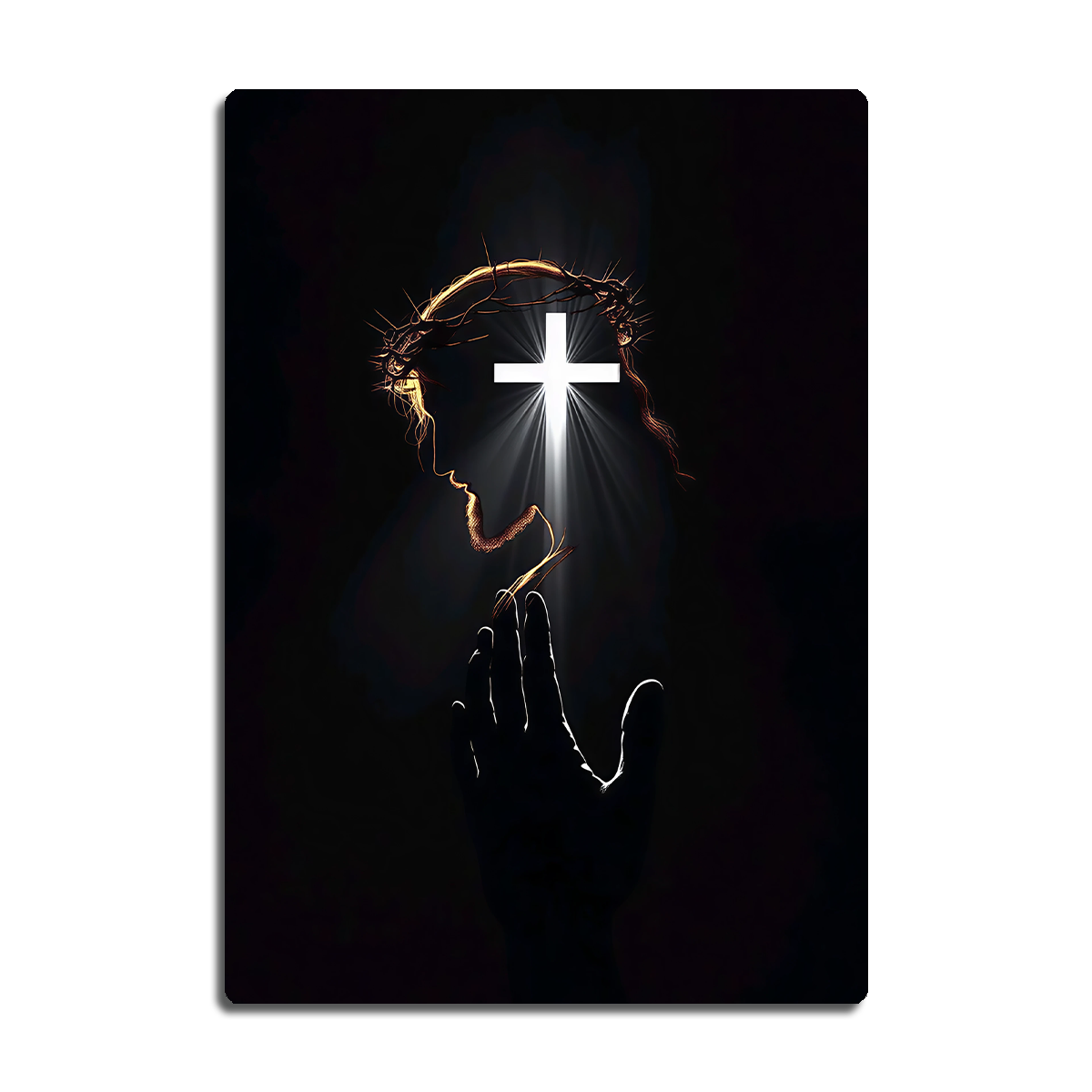 “Light of Salvation” – Christian Wall Art | Jesus & Cross HD Metal Print