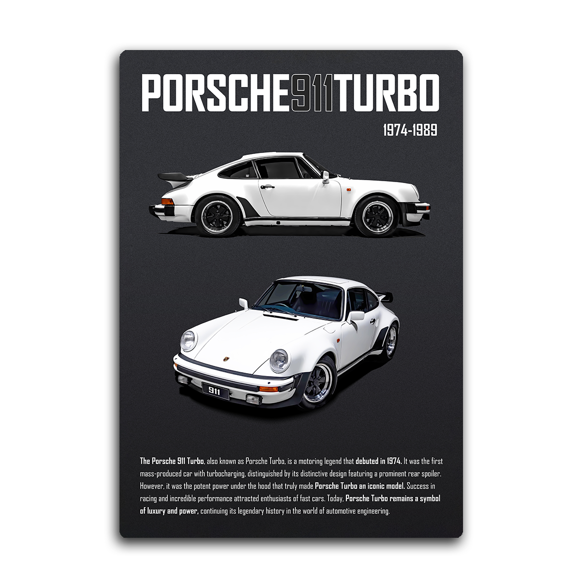 Porsche Turbo Legacy Metal Wall Art
