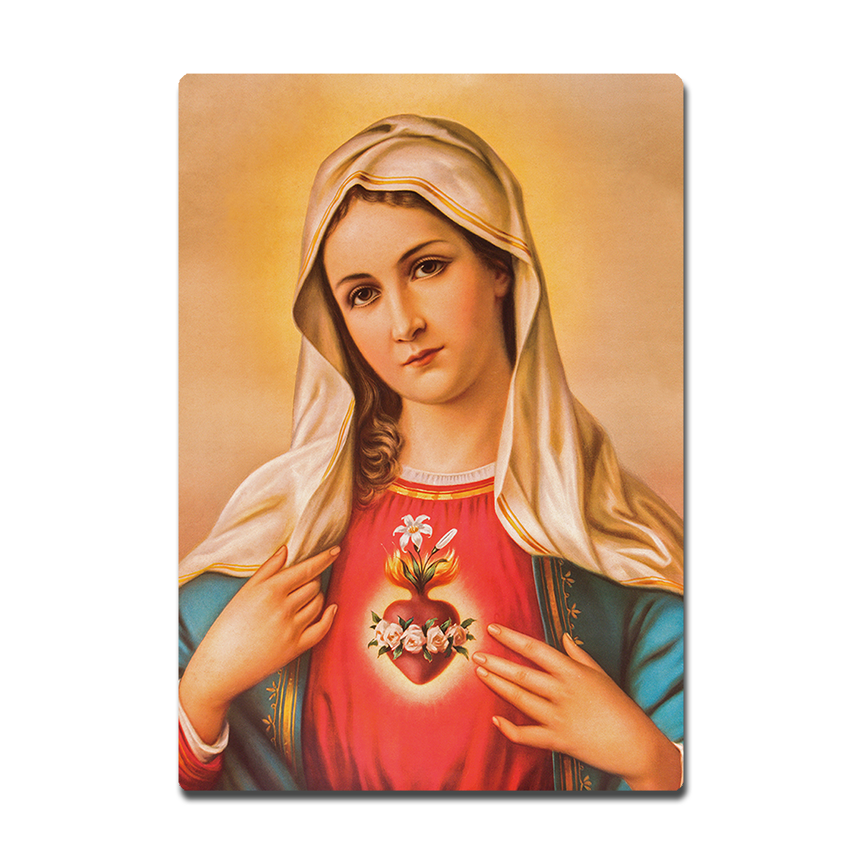 Sacred Heart of Mary – Divine Love HD Metal Wall Art