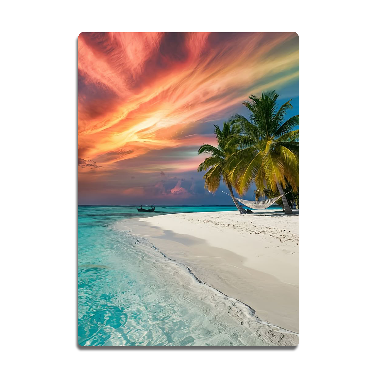 Paradise Glow Beach Metal Wall Art