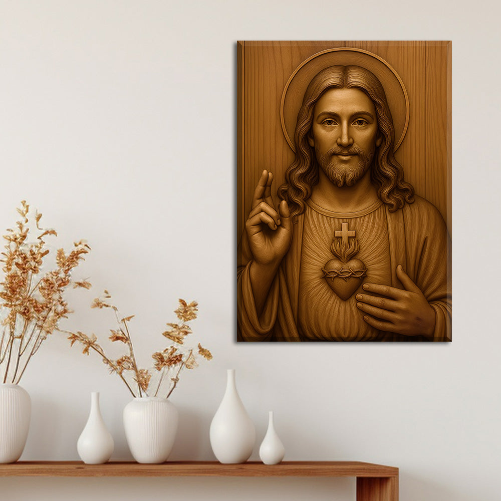 Sacred Heart of Jesus – Wood of Grace -Acrylic Wall Art