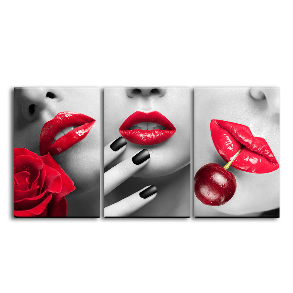 Cherry Rose Kiss - 3Panel - PixMagic