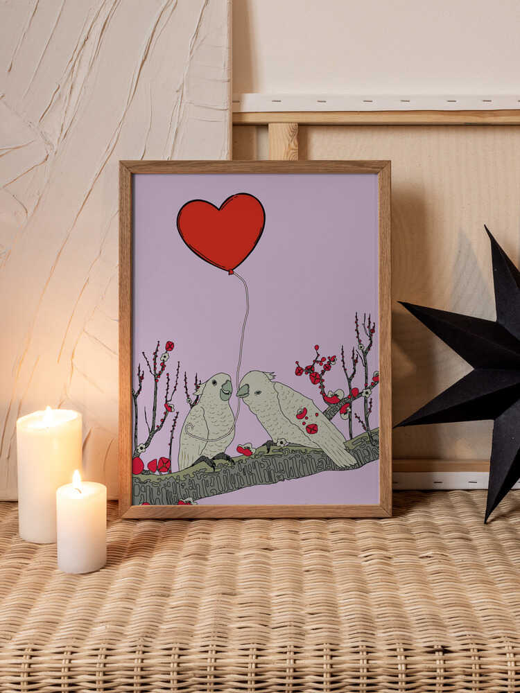 Heart Balloon Romance Metal Wall Art