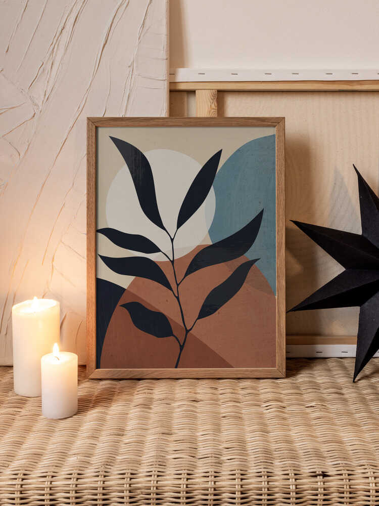 Quiet Growth – Minimalist Floral Metal Wall Art
