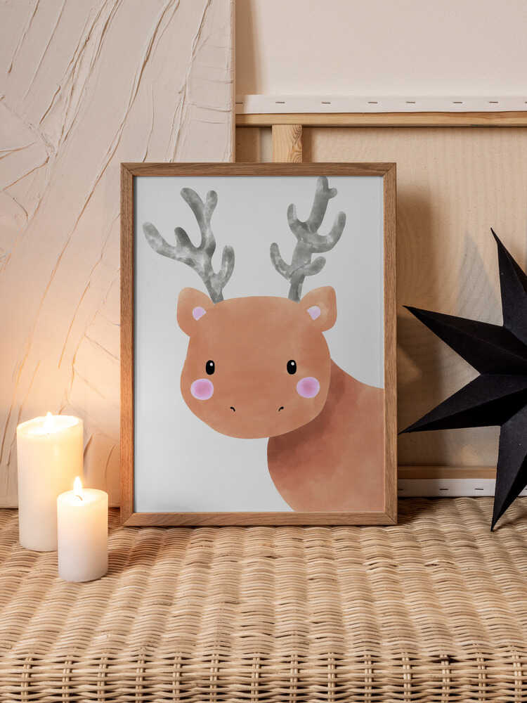 Gentle Fawn – Kids Room Metal wall Art