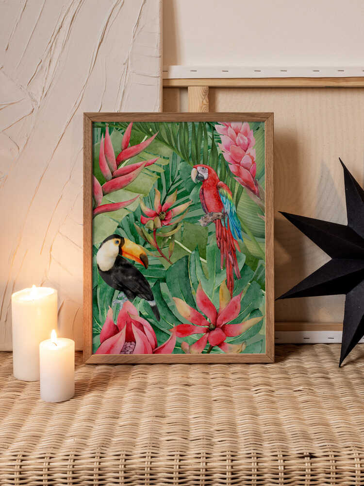 Tropical Harmony – Floral Metal Wall Art