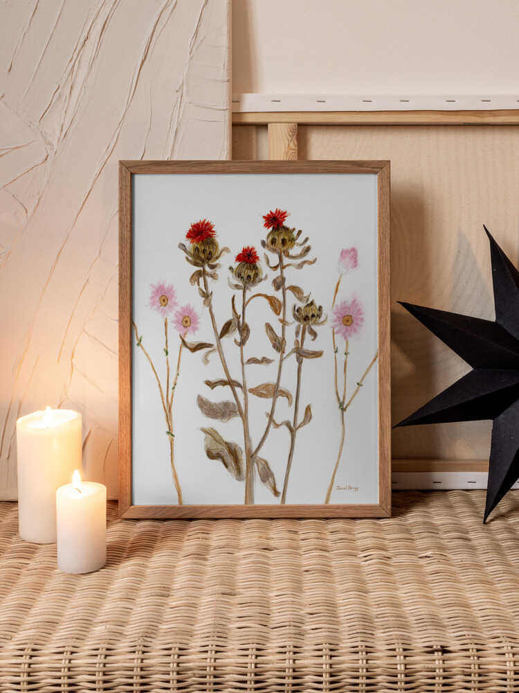 Wildflower Stillness – Botanical Floral Metal Wall Art