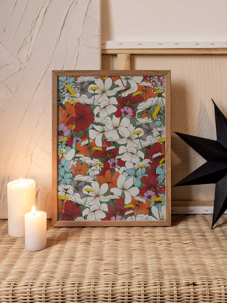 Wildflower Symphony – Floral Metal Wall Art
