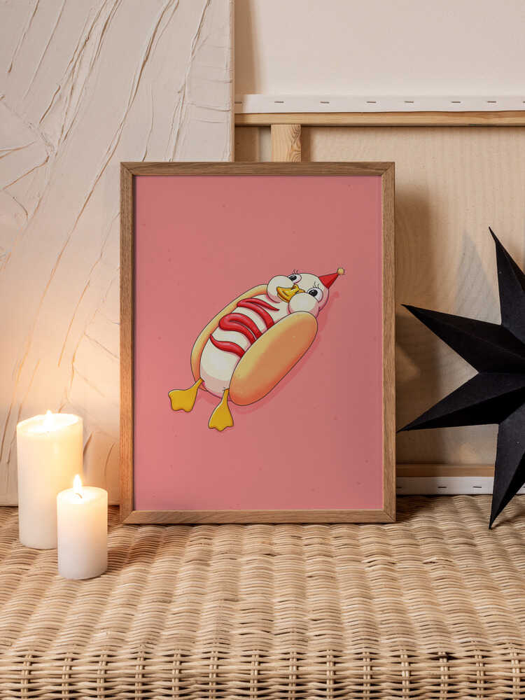 Silly Sausage Duck – Kids Metal Wall Art
