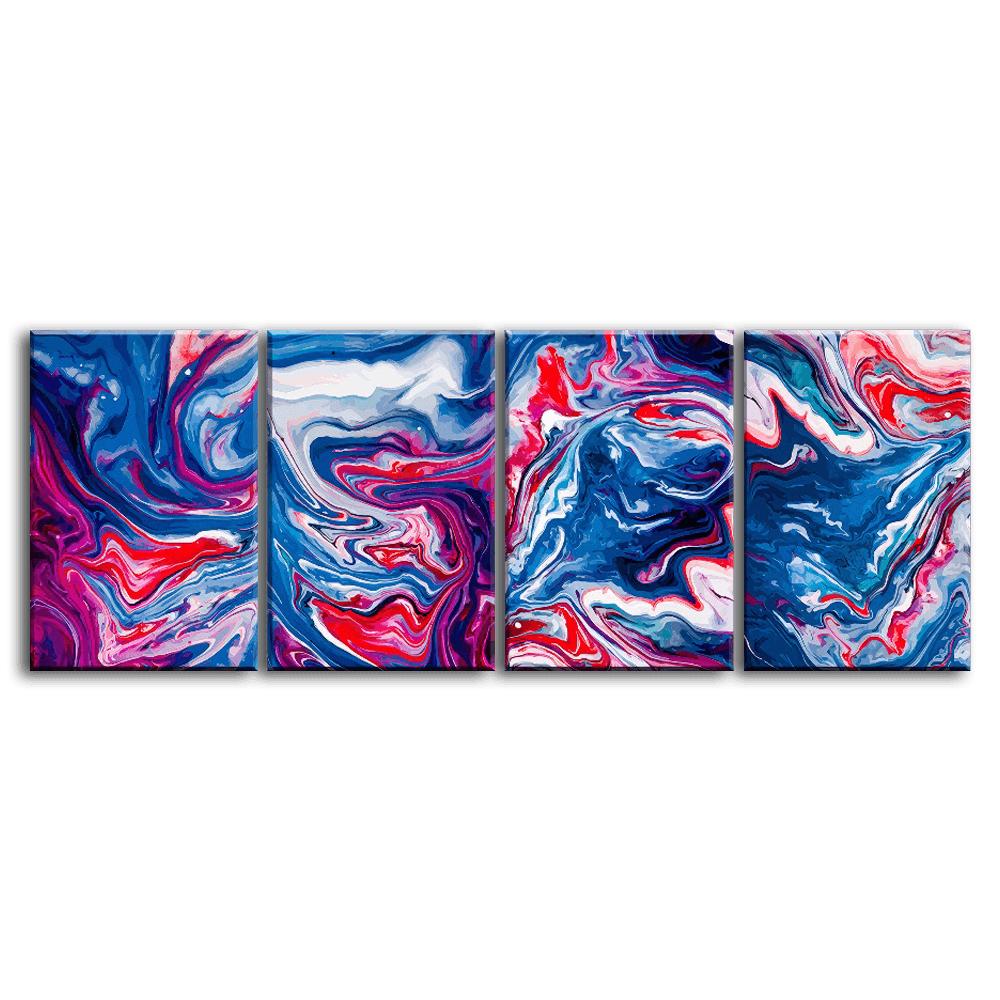 Chromatic Swirls - 4Panel - PixMagic