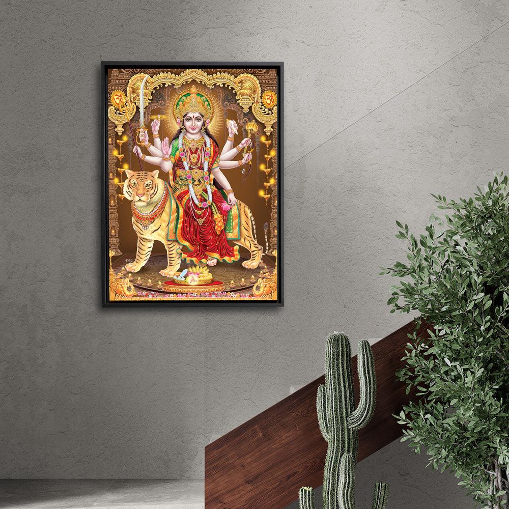 Durga Devi - Ambaji - Framed - PixMagic