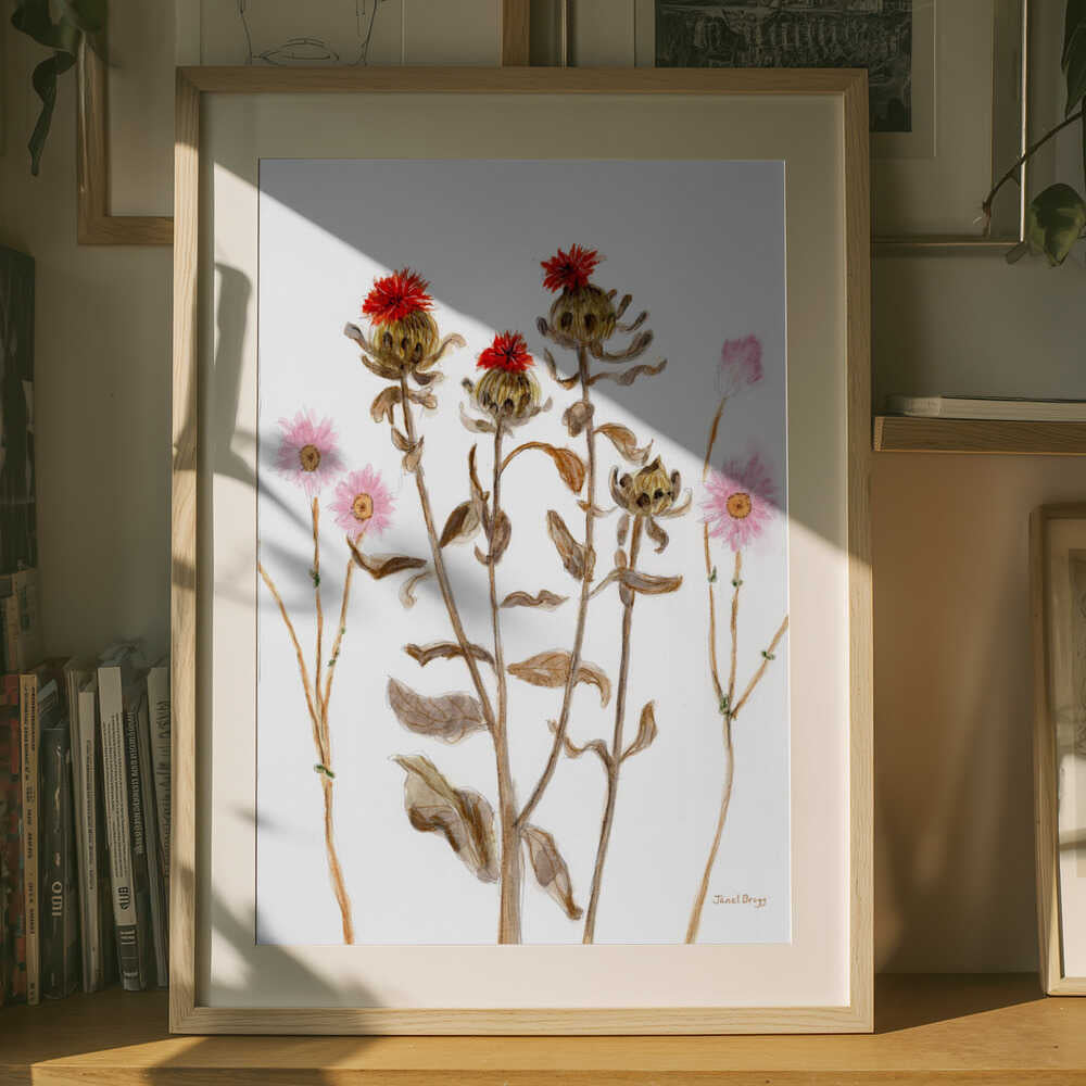 Wildflower Stillness – Botanical Floral Metal Wall Art