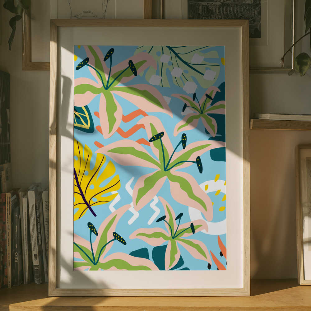 Bloom Pop – Abstract Floral Metal Wall Art