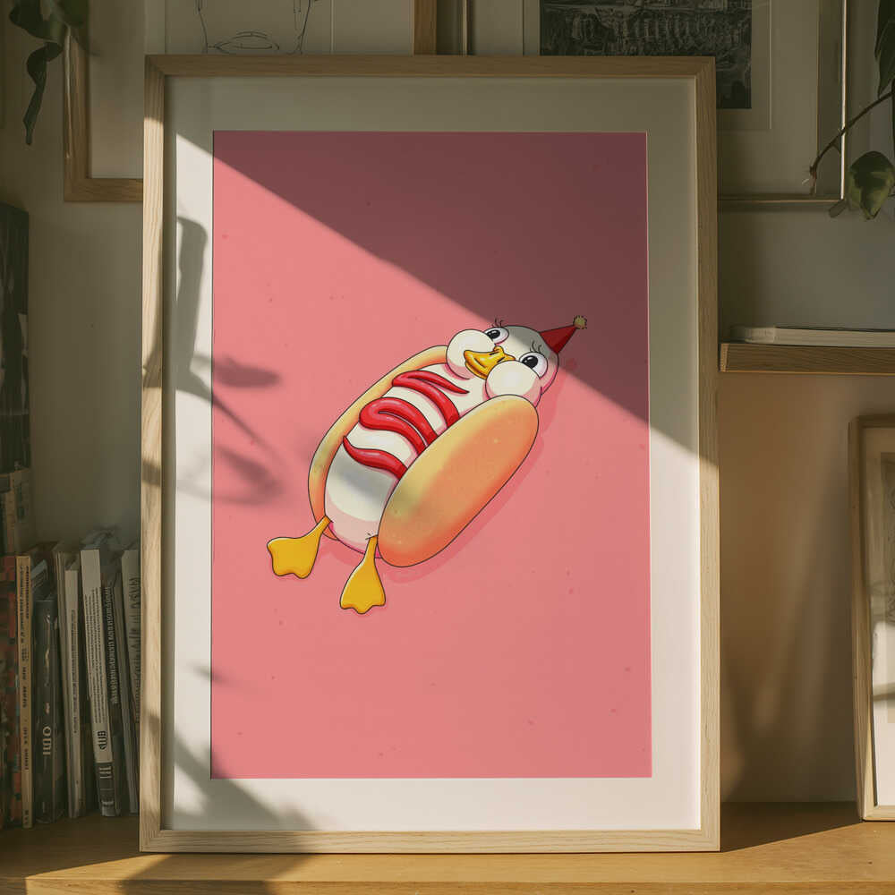 Silly Sausage Duck – Kids Metal Wall Art